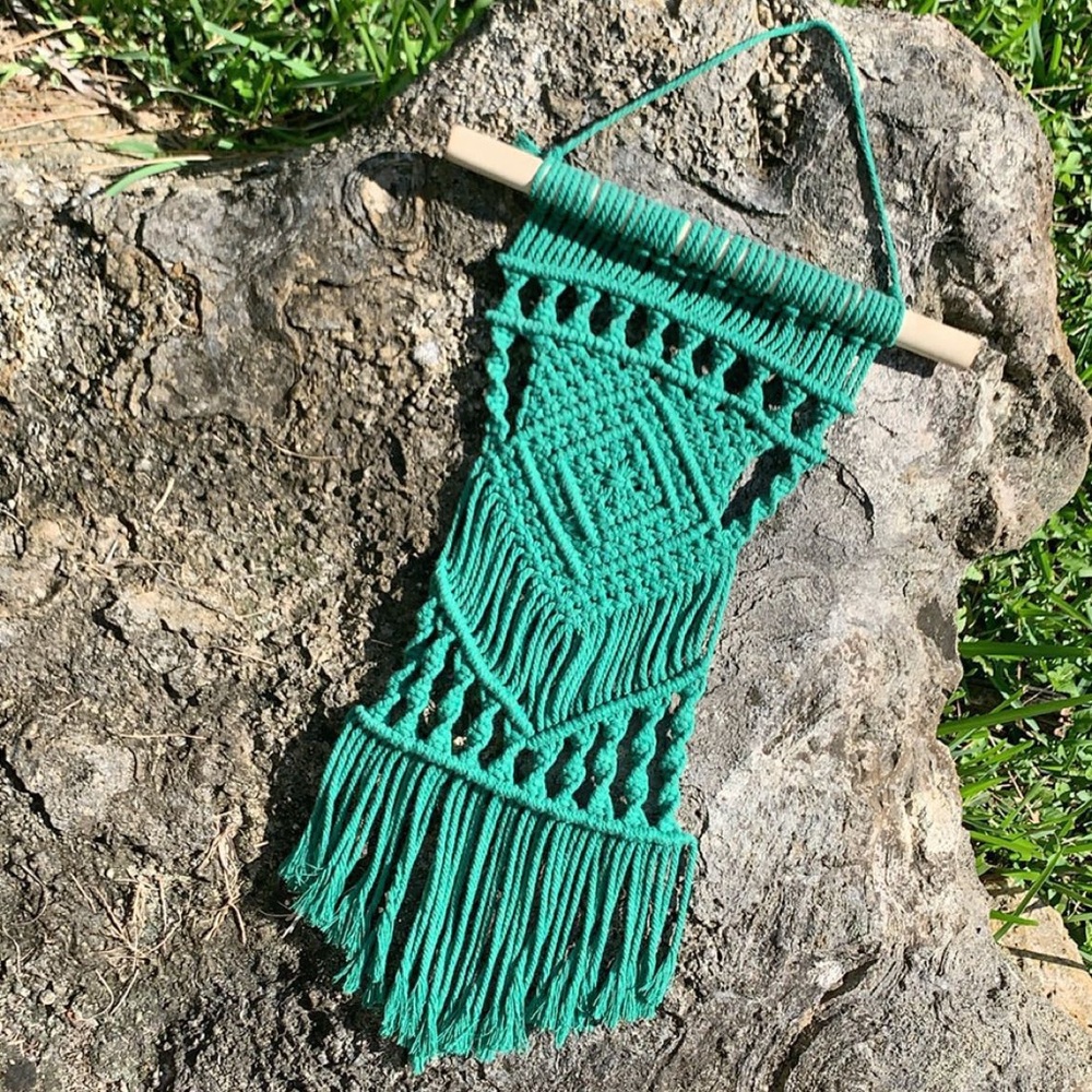 Green Macrame Wall Hanging
